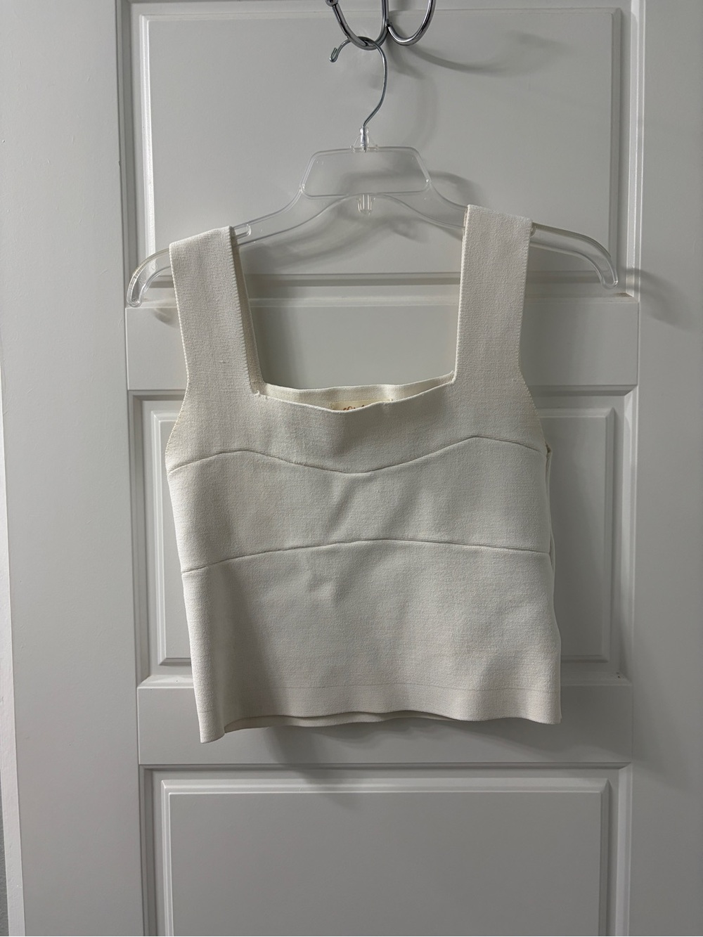 Listicle White Square-Neck Ribbed Crop Top - Picture 5 of 8